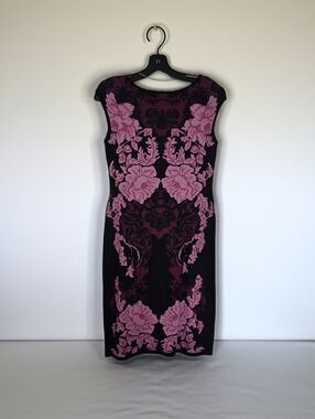 Ann Taylor Sweater Dress in Plum, Pink & Black. Women XS